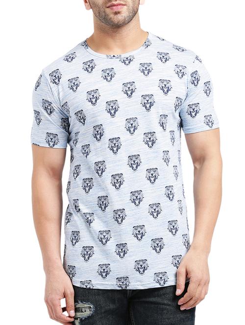 blue cotton all over print t-shirt - 15461094 - Very Small Image - 1