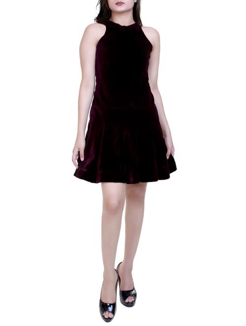 velvet pleated dress - 15462767 - Very Small Image - 1