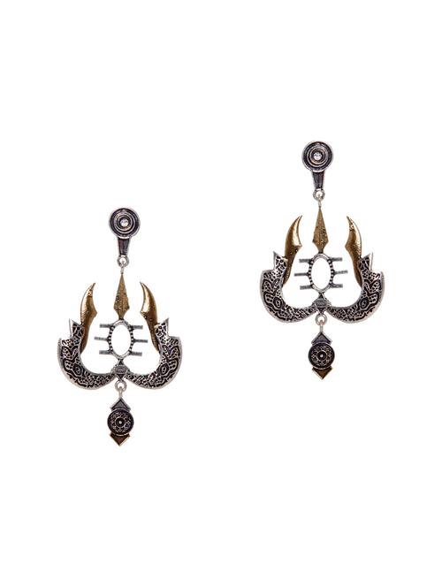 silver tone tribal earrings - 15462896 - Very Small Image - 1