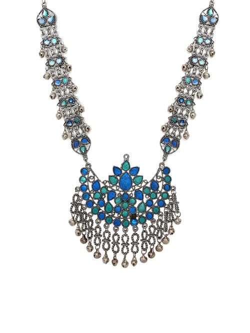 silver brass combo necklace - 15462956 - Very Small Image - 1