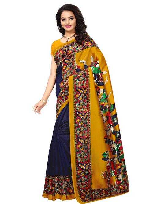 conversational pallu half and half saree with blouse - 15463403 - Very Small Image - 1