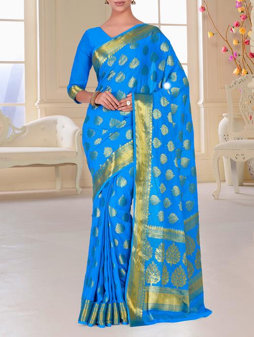 gold zari motif kanjivaram saree - 15463969 - Very Small Image - 1