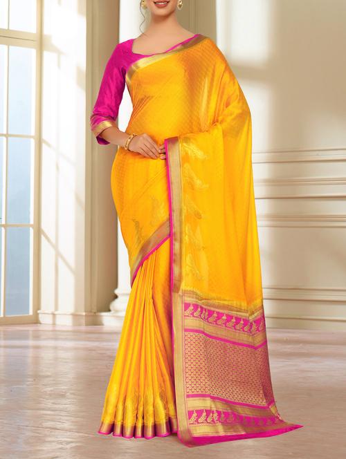 contrast paisley border woven saree - 15463979 - Very Small Image - 1