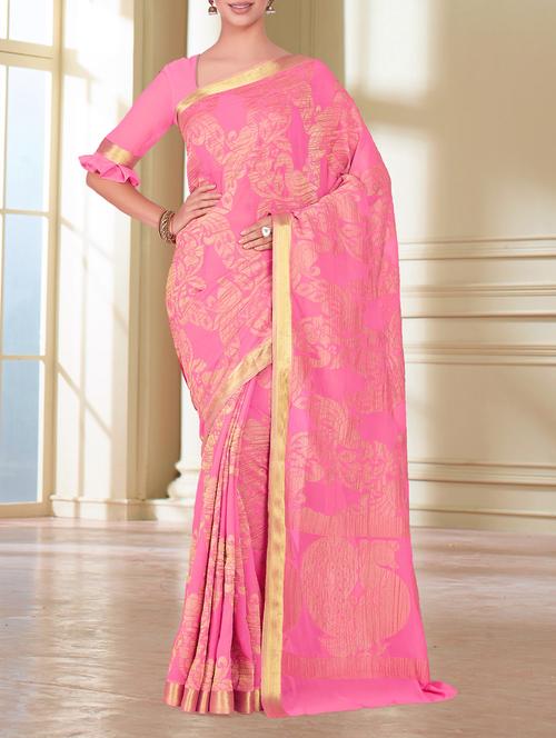 gold zari conversational kanjivaram saree - 15464024 - Very Small Image - 1