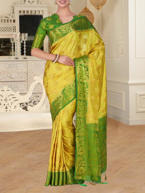 floral zari motif kanjivaram saree - 15464119 - Very Small Image - 1