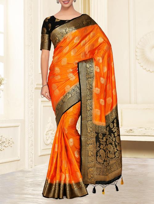 contrast pallu conversational kanjivaram saree - 15464243 - Very Small Image - 1