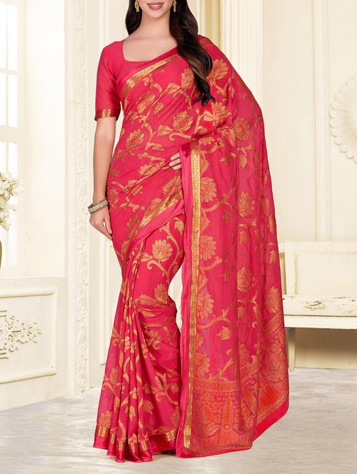 gold zari floral kanjivaram saree - 15464256 - Very Small Image - 1