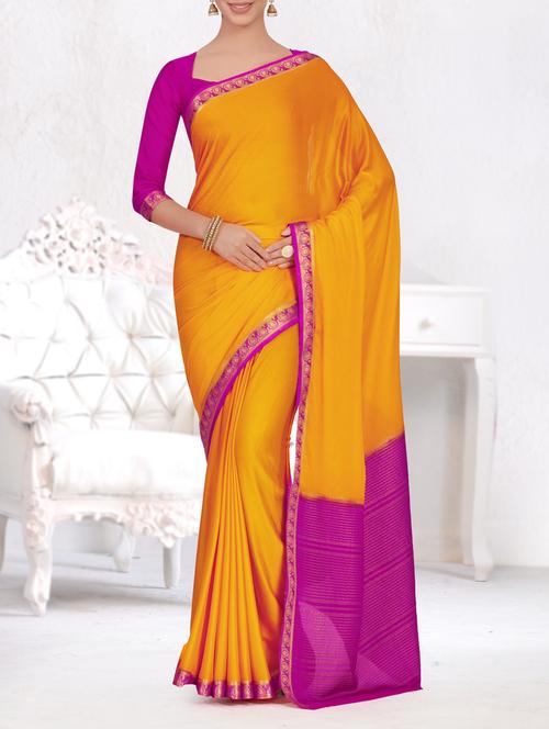 contrast paisley border woven saree - 15464286 - Very Small Image - 1
