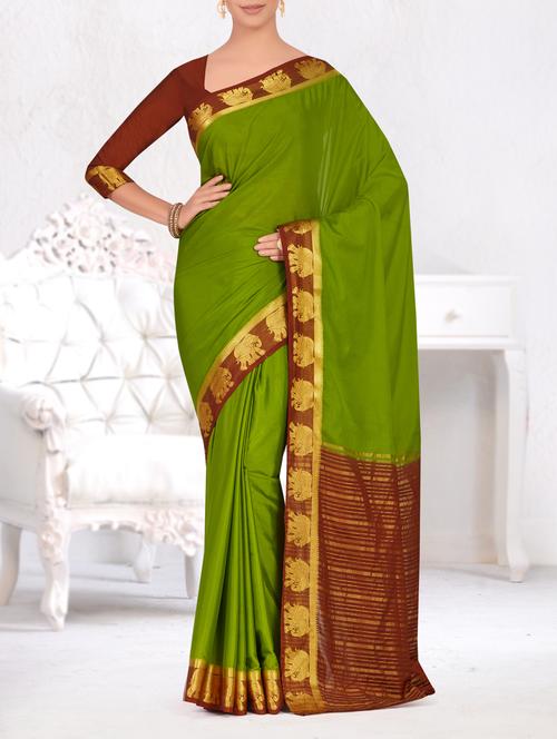 conversational zari border woven saree - 15464308 - Very Small Image - 1