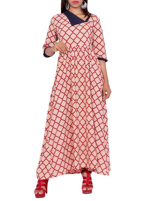 asymmetric checkered kurta - 15464514 - Very Small Image - 1