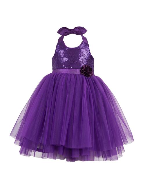 purple net frock - 15464586 - Very Small Image - 1