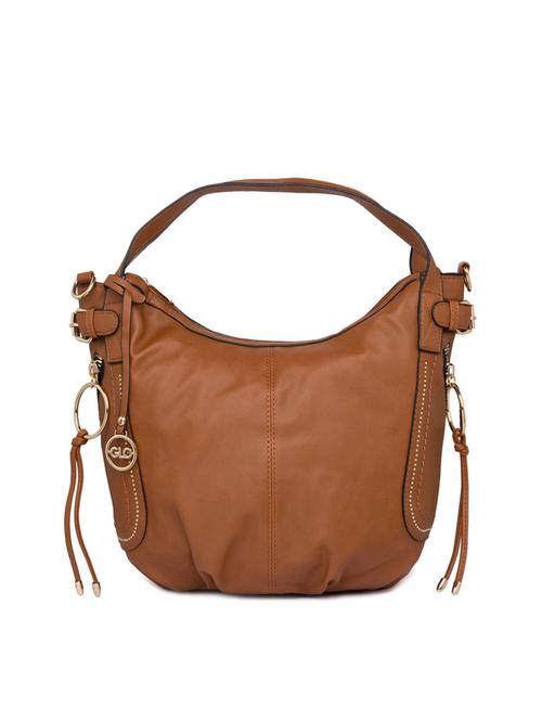 tan leatherette (pu) handbag - 15465485 - Very Small Image - 1