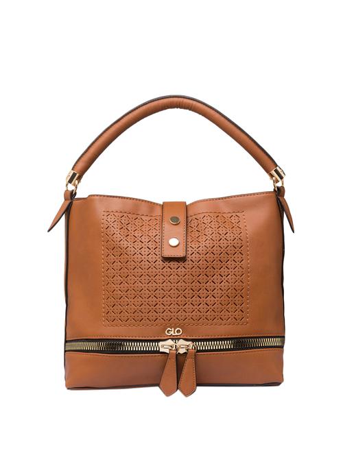 tan leatherette (pu) handbag - 15465486 - Very Small Image - 1