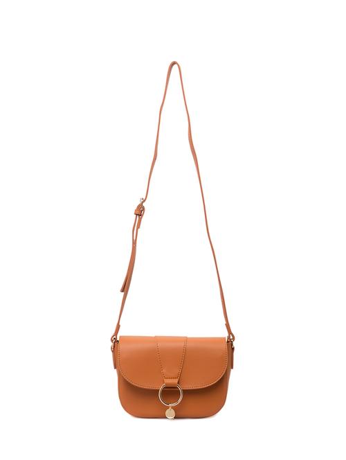 tan leatherette (pu) sling bag - 15465545 - Very Small Image - 1