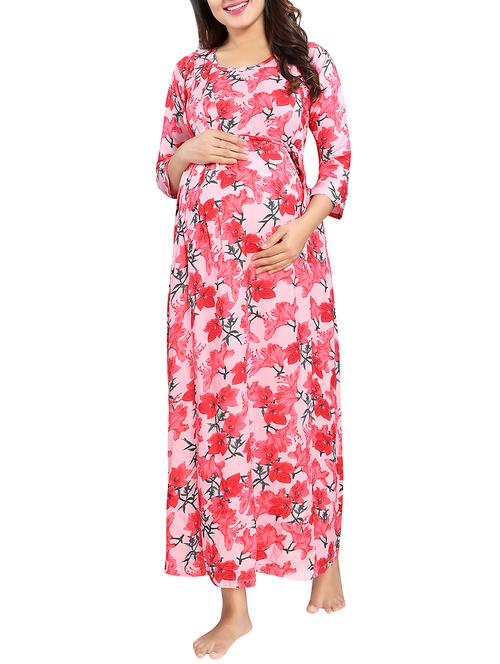 floral belted maternity dress - 15465799 - Very Small Image - 1