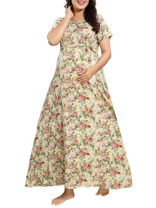 floral belted maternity dress - 15465802 - Very Small Image - 1