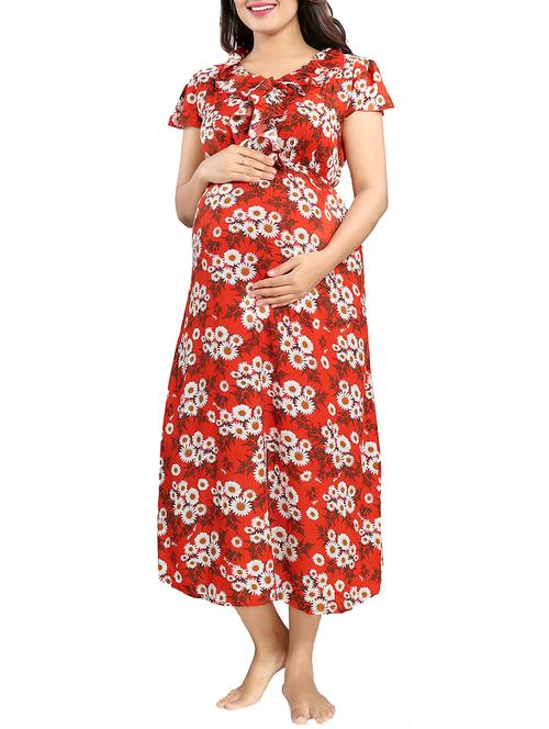 floral ruffled maternity dress - 15465806 - Very Small Image - 1
