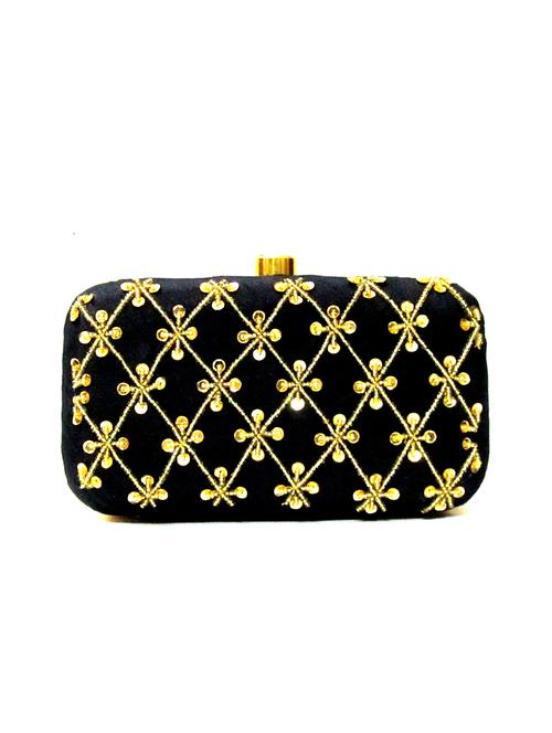 black cotton box clutch - 15466090 - Very Small Image - 1
