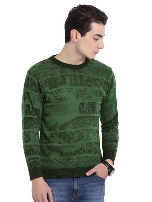 green printed pullover - 15466120 - Very Small Image - 1