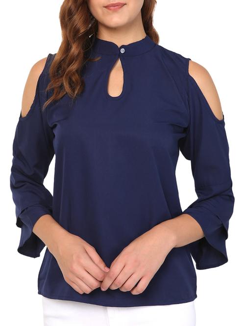 cold shoulder bell sleeved top - 15466723 - Very Small Image - 1