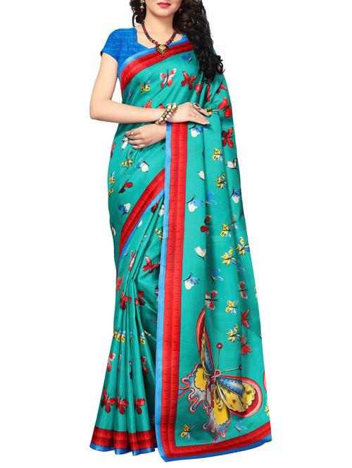 conversational printed saree with blouse - 15467354 - Very Small Image - 1
