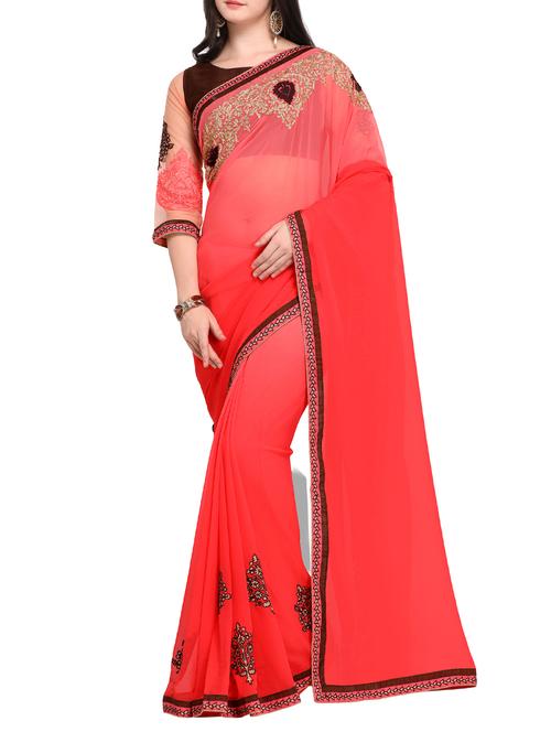 zari embroidered saree - 15468563 - Very Small Image - 1