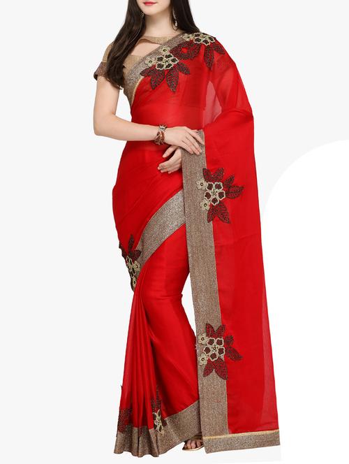 delicate embroidered saree with blouse - 15468586 - Very Small Image - 1
