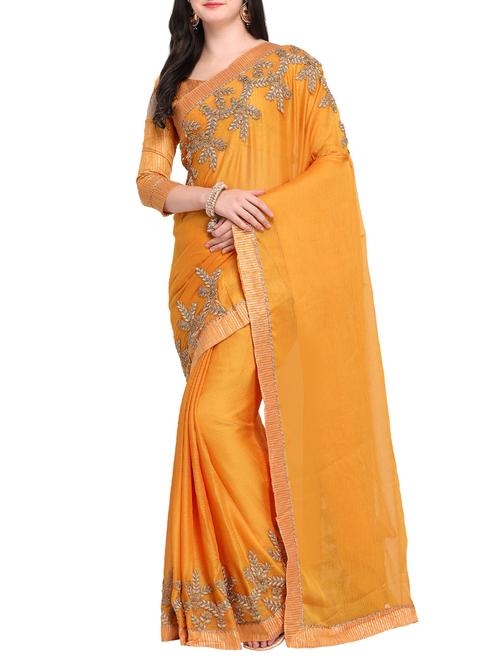 zari embroidered saree - 15468587 - Very Small Image - 1