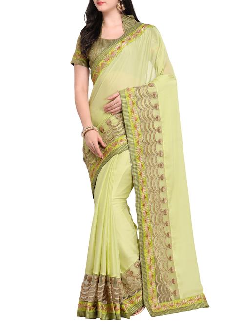 zari embroidered saree - 15468589 - Very Small Image - 1
