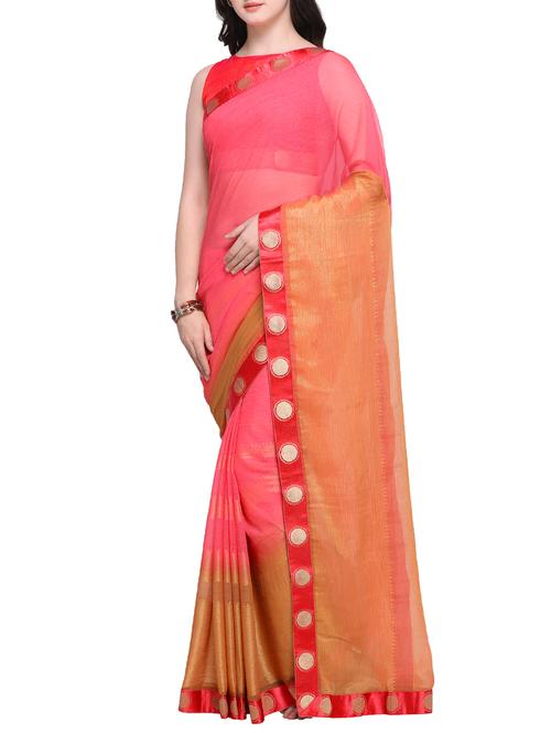 border printed embroidered saree with blouse - 15468629 - Very Small Image - 1
