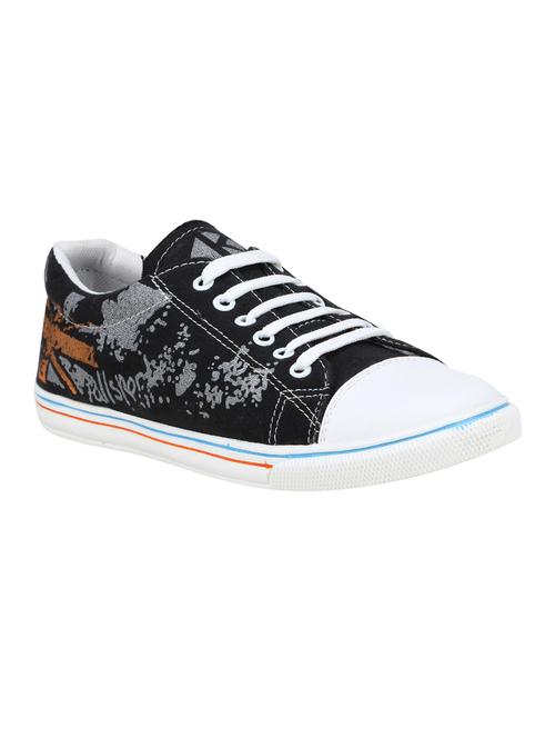 black canvas lace up sneakers - 15469484 - Very Small Image - 1