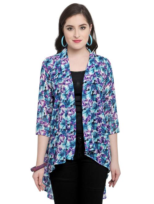 floral asymmetric shrug - 15469690 - Very Small Image - 1