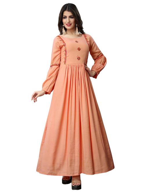 embroidered fit & flare gown - 15469886 - Very Small Image - 1