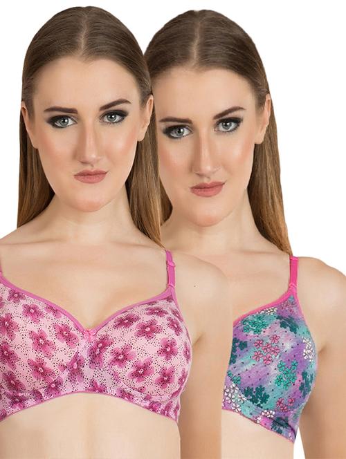 set of 2 lightly padded floral bras - 15470632 - Very Small Image - 1