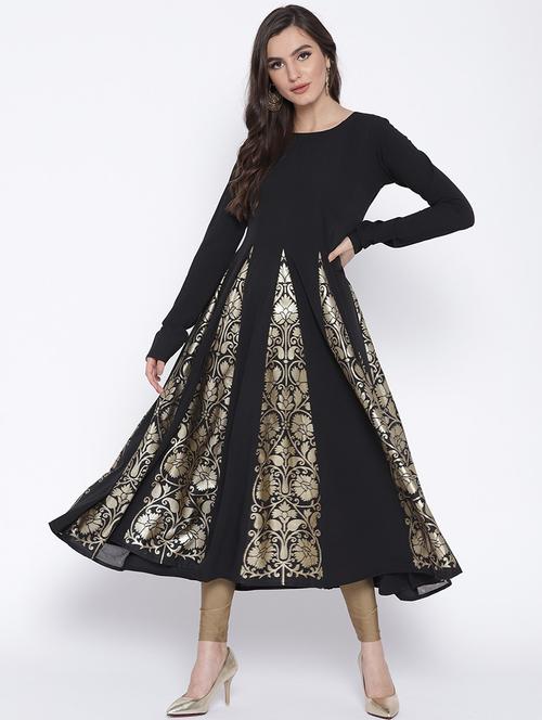 anarkali printed kurta - 15470983 - Very Small Image - 1