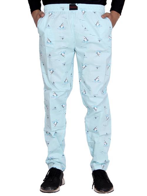 blue cotton full length pyjama - 15471375 - Very Small Image - 1
