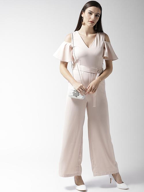 off-shoulder belted jumpsuit - 15471524 - Very Small Image - 1