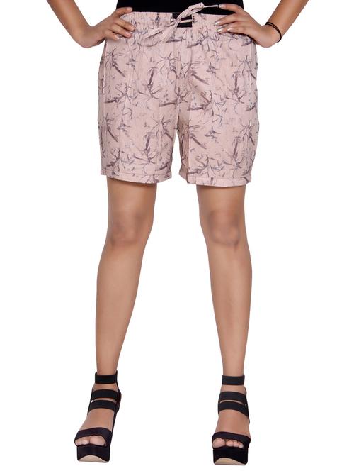 drawstring waist printed shorts - 15471938 - Very Small Image - 1