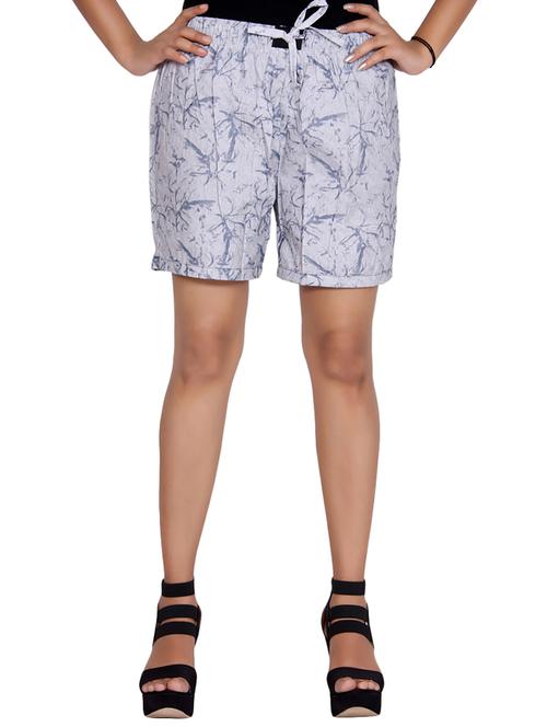 drawstring waist printed shorts - 15471943 - Very Small Image - 1