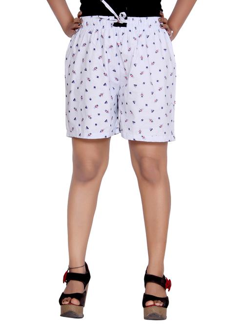 drawstring waist printed shorts - 15471945 - Very Small Image - 1