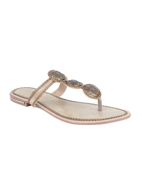 beige t-strap sandals - 15472075 - Very Small Image - 1