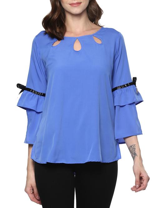 cutout neck detail regular top - 15472809 - Very Small Image - 1