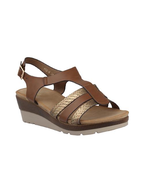 brown back strap wedges - 15473013 - Very Small Image - 1