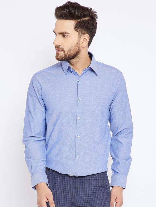 light blue cotton formal shirt - 15473229 - Very Small Image - 1
