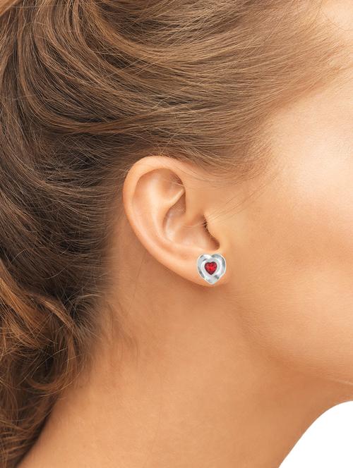 red metal drop earring - 15473391 - Very Small Image - 1