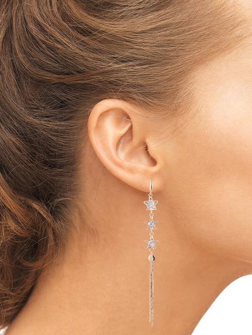 gold metal drop earring - 15473438 - Very Small Image - 1