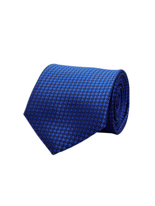 blue micro fiber tie with cufflink - 15473750 - Very Small Image - 1
