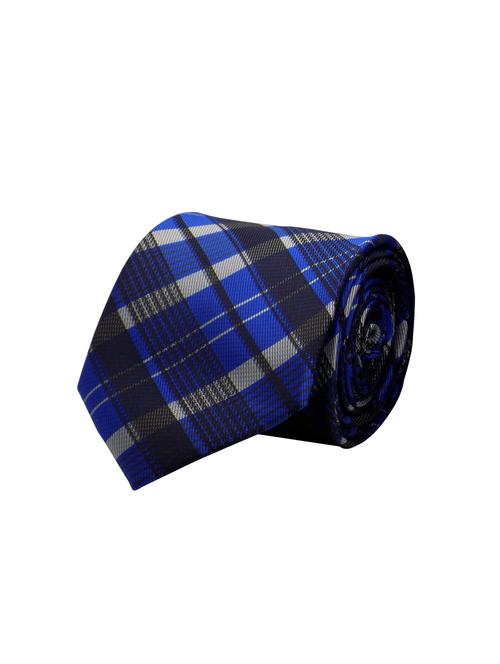 blue micro fiber tie with cufflinks & pocketsquare - 15473767 - Very Small Image - 1