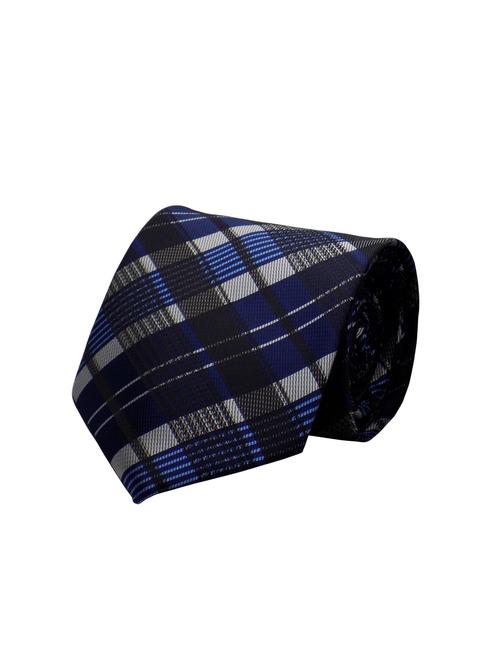 blue micro fiber tie with pocket square and cufflinks - 15473768 - Very Small Image - 1