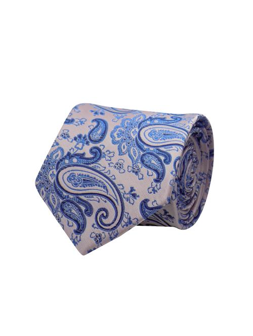 blue microfiber tie with cufflink - 15473770 - Very Small Image - 1